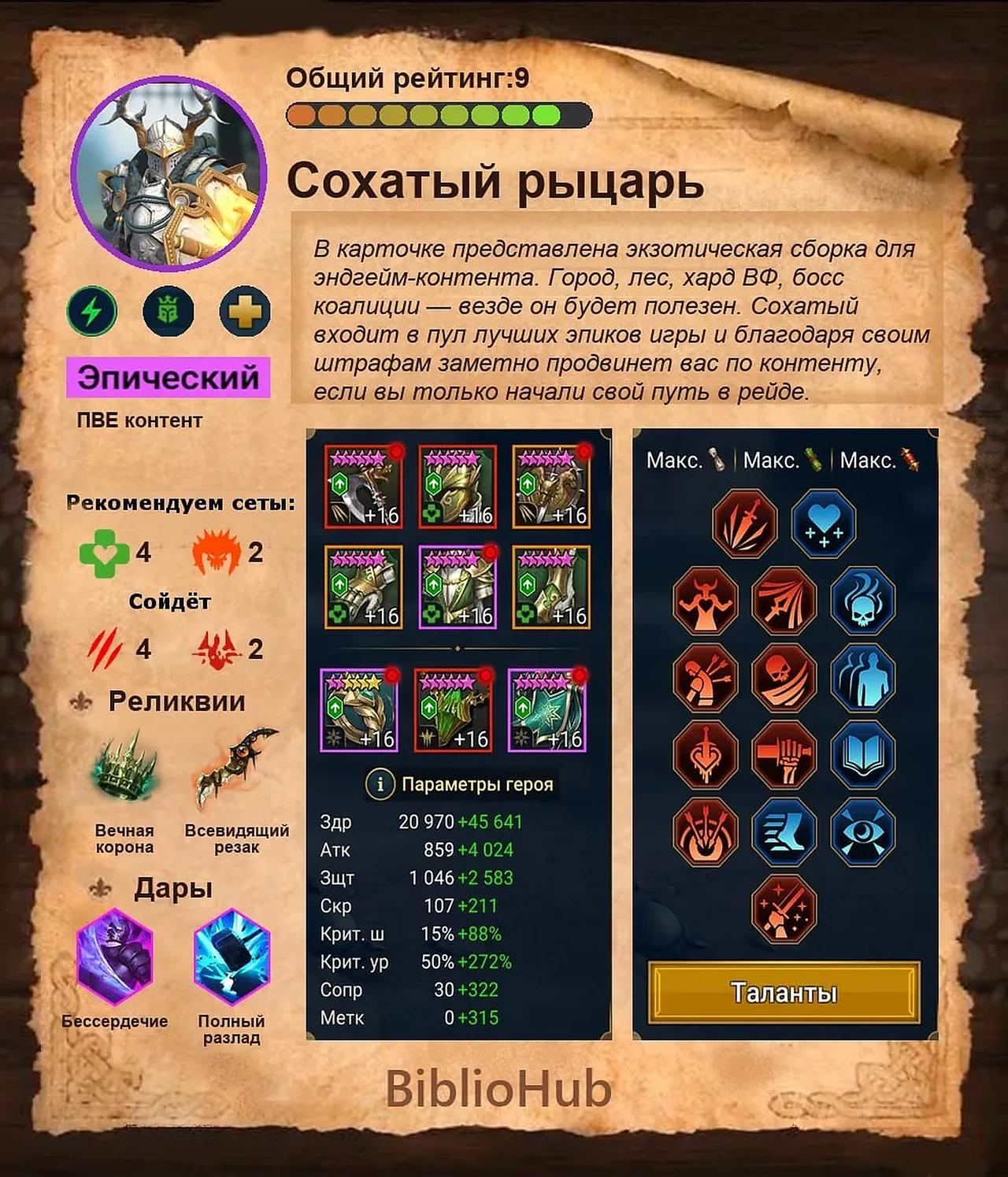Сборка героя, вариант 1